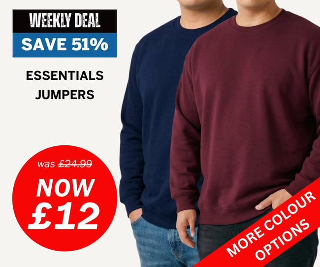 Essential Jumpers Now £12 More Colour Options.